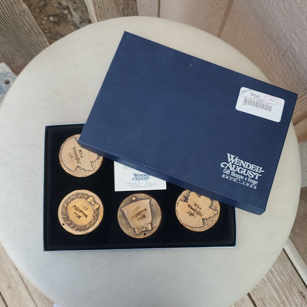 It’s a Wendellful Life – Bronze Holiday Ornament Set (5) in Gift Box – Heirloom